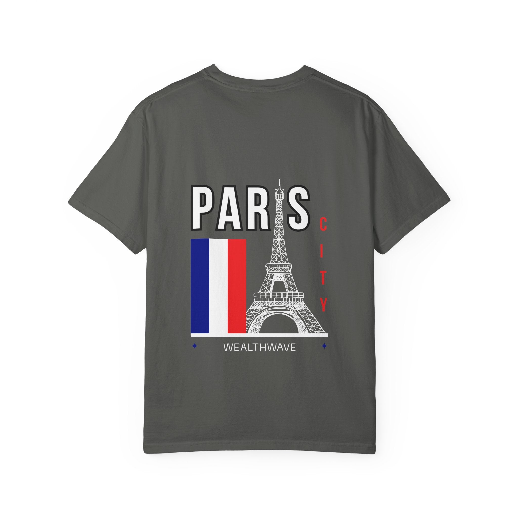 Paris City T-Shirt — Eiffel Tower French Flag Graphic