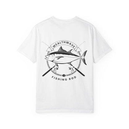 Fishing Rod Tuna Graphic T-Shirt — WealthWave Angler Tee