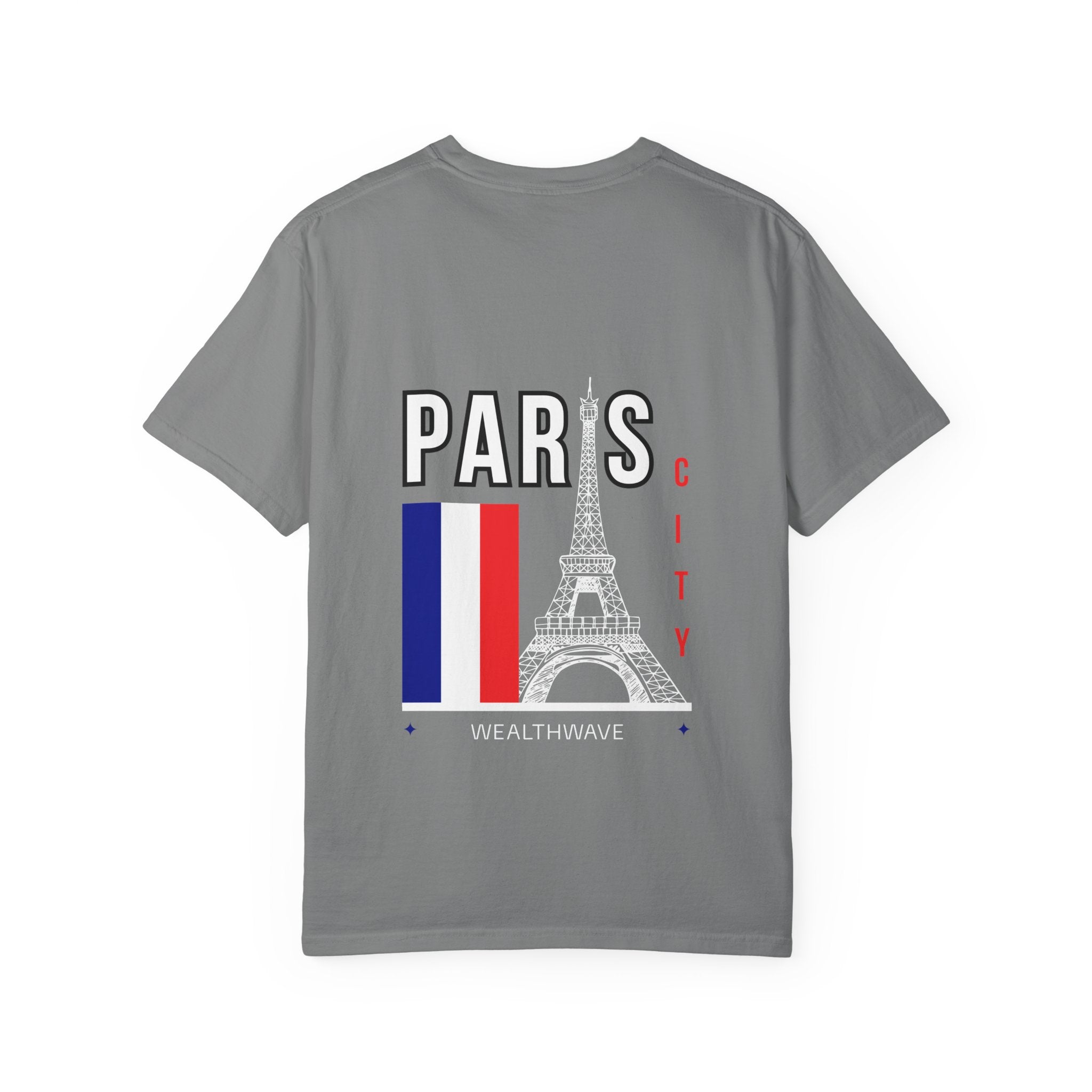 Paris City T-Shirt — Eiffel Tower French Flag Graphic