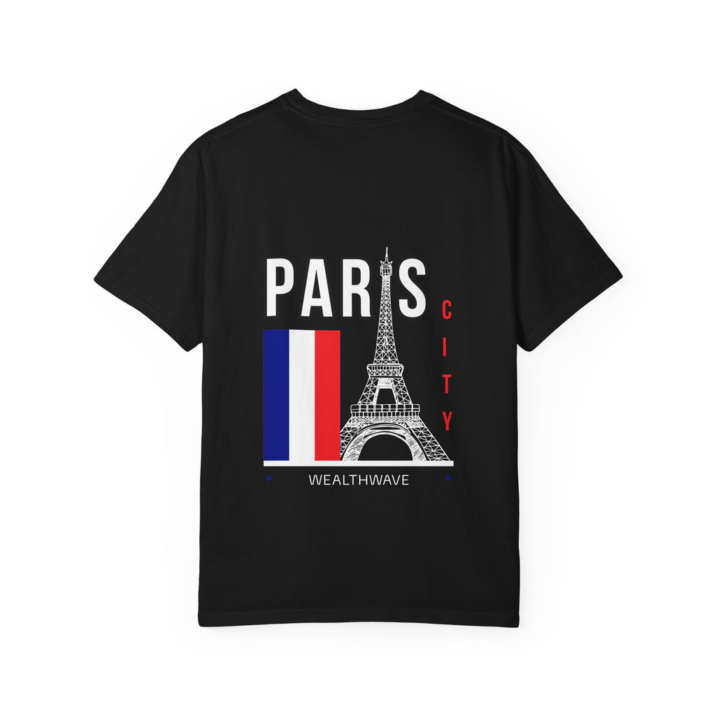 Paris City T-Shirt — Eiffel Tower French Flag Graphic