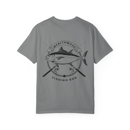 Fishing Rod Tuna Graphic T-Shirt — WealthWave Angler Tee