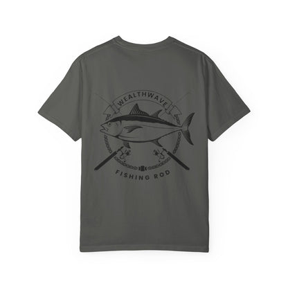 Fishing Rod Tuna Graphic T-Shirt — WealthWave Angler Tee