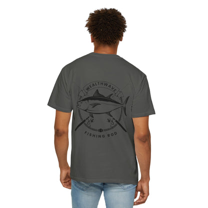 Fishing Rod Tuna Graphic T-Shirt — WealthWave Angler Tee