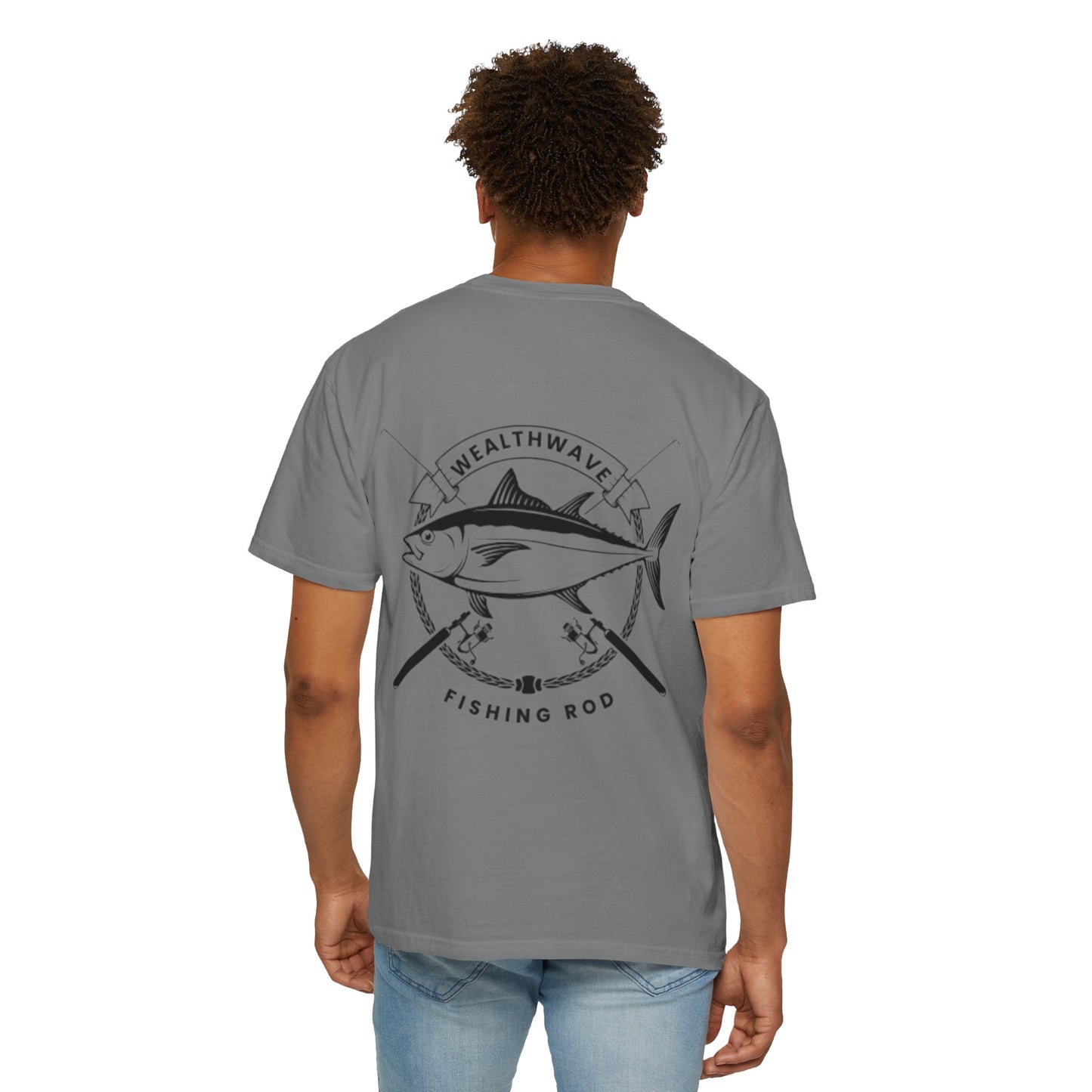 Fishing Rod Tuna Graphic T-Shirt — WealthWave Angler Tee