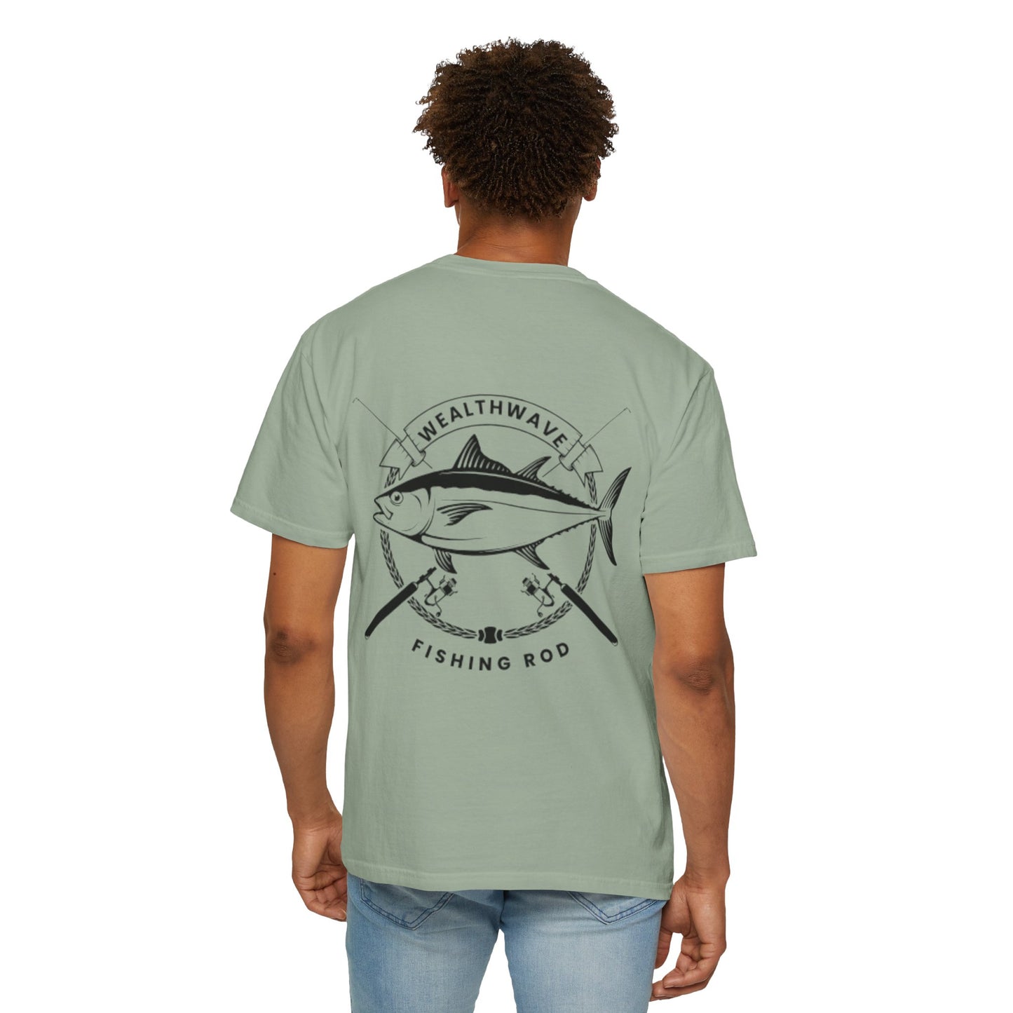 Fishing Rod Tuna Graphic T-Shirt — WealthWave Angler Tee